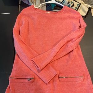 Salmon pink long sweater
